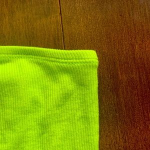 xs neon green shein tube top!